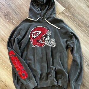 Comfort Colors Charcoal and Red Hoodie